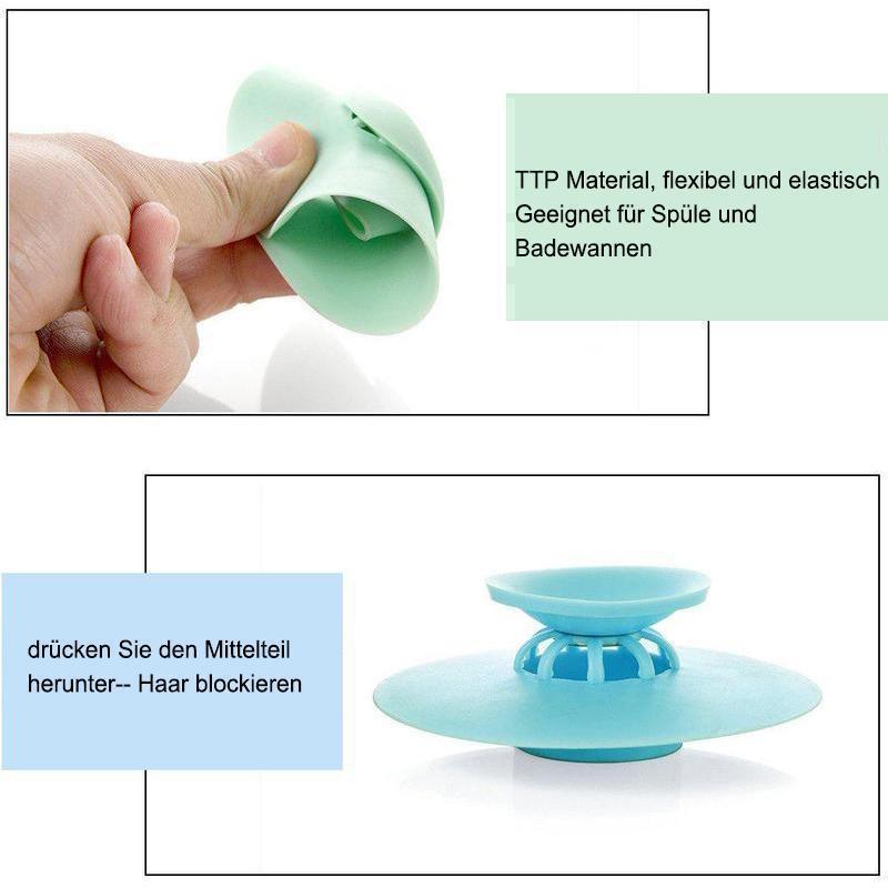 Drain Stopper Silicone with Hair Strainer 4–5 cm