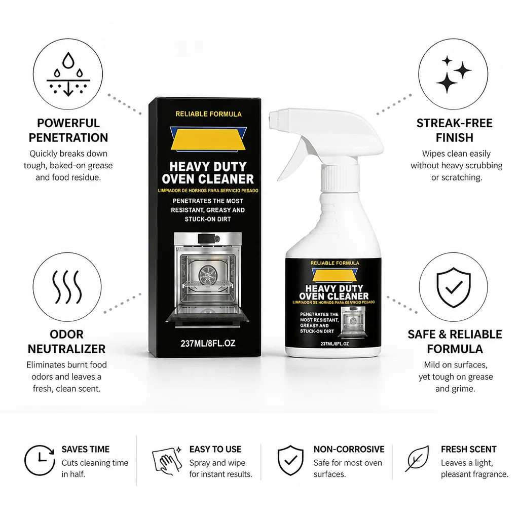 High-Performance Oven Cleaner Spray for Degreasing and Odor Neutralization (237 ml)