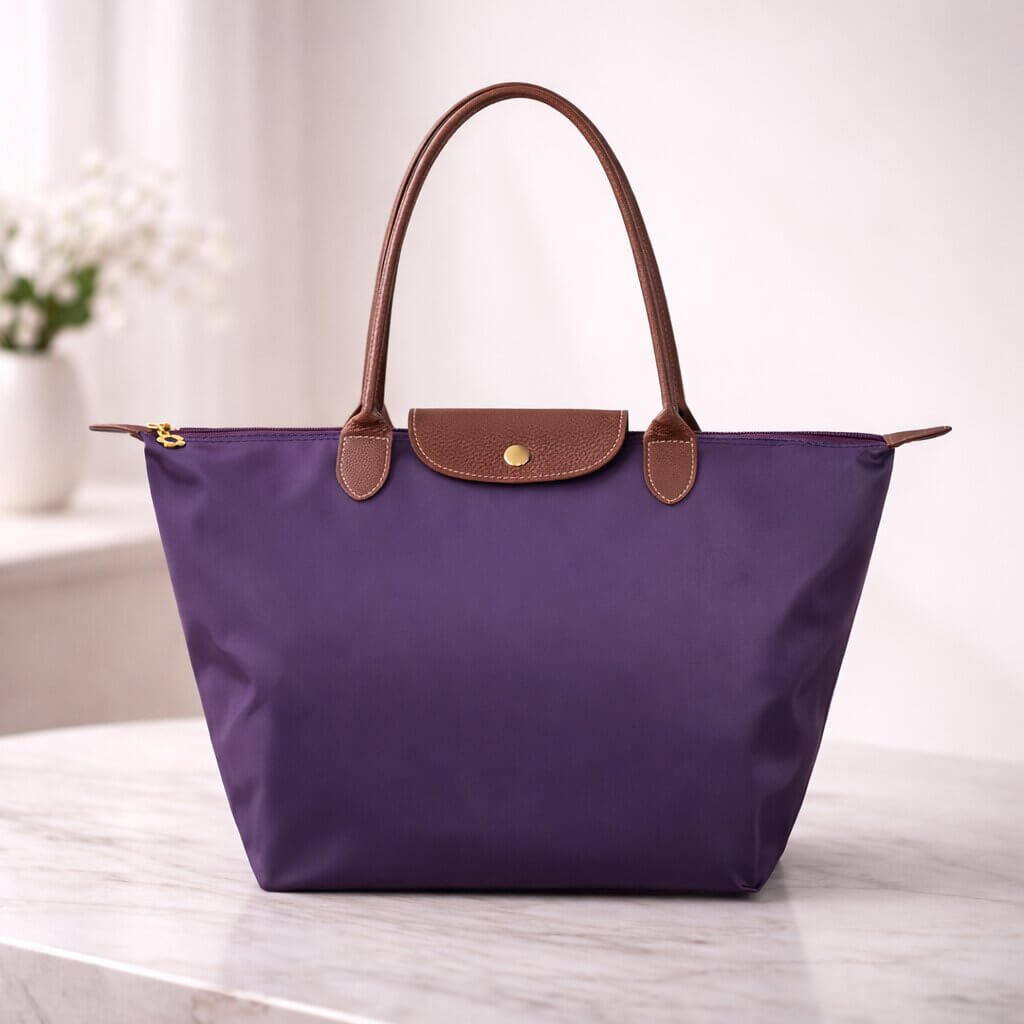 Velmora Women's Shopper Handbag – Nylon & Faux Leather