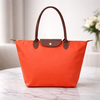 Velmora Women's Shopper Handbag – Nylon & Faux Leather