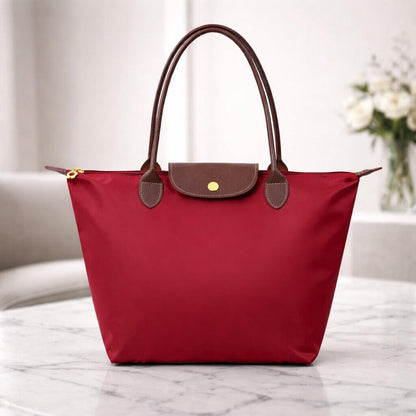 Velmora Women's Shopper Handbag – Nylon & Faux Leather