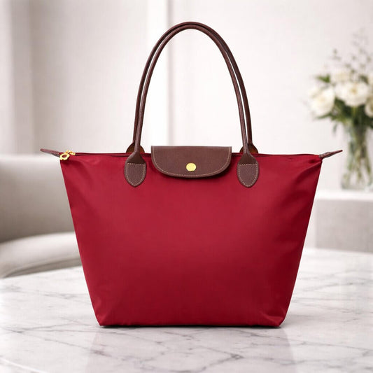 Velmora Women's Shopper Handbag – Nylon & Faux Leather