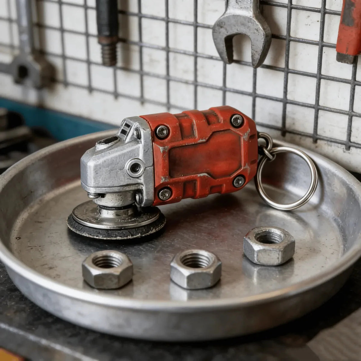 EdgeCraft™ Mini Grinder Keychain — compact, decorative, and always handy