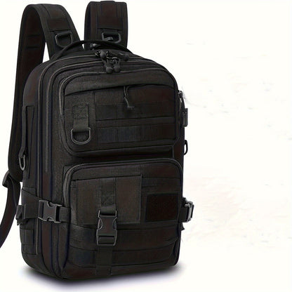 Angel backpack with rod holder & transparent compartments