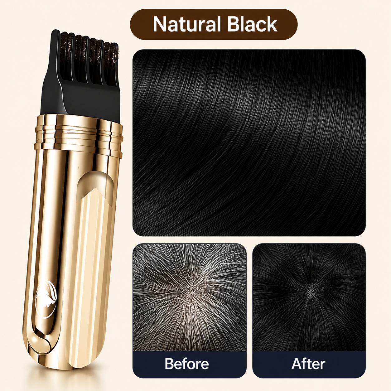 Clay comb for temporary hair color