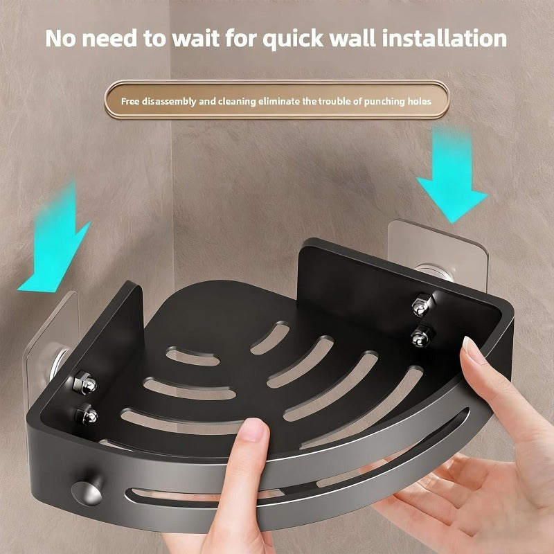 No-Drill Triangle Shower Shelf