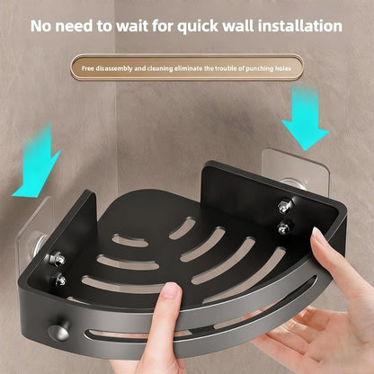 No-Drill Triangle Shower Shelf