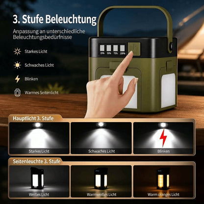 Foldable Solar Camping Lamp with Power Bank