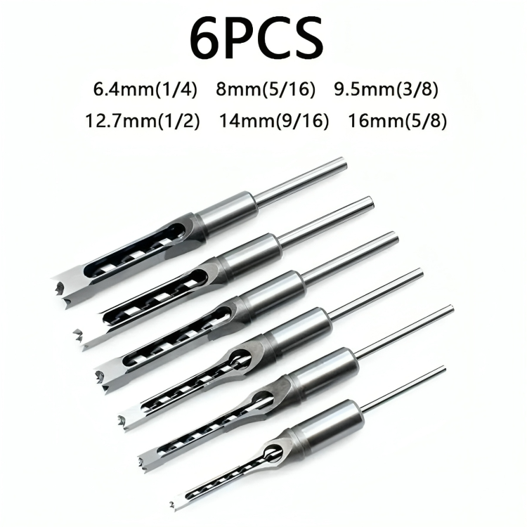 Square Hole Wood Drill Bit Set