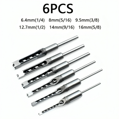 Square Hole Wood Drill Bit Set