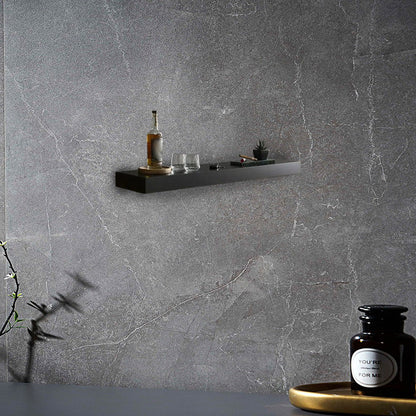 Wall shelf with secret compartment made of wood