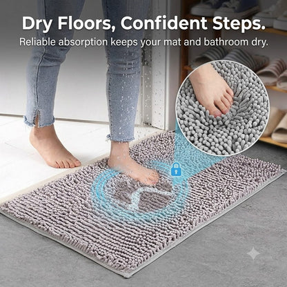 Chenille Bathroom Mat – Ultra Soft & Highly Absorbent
