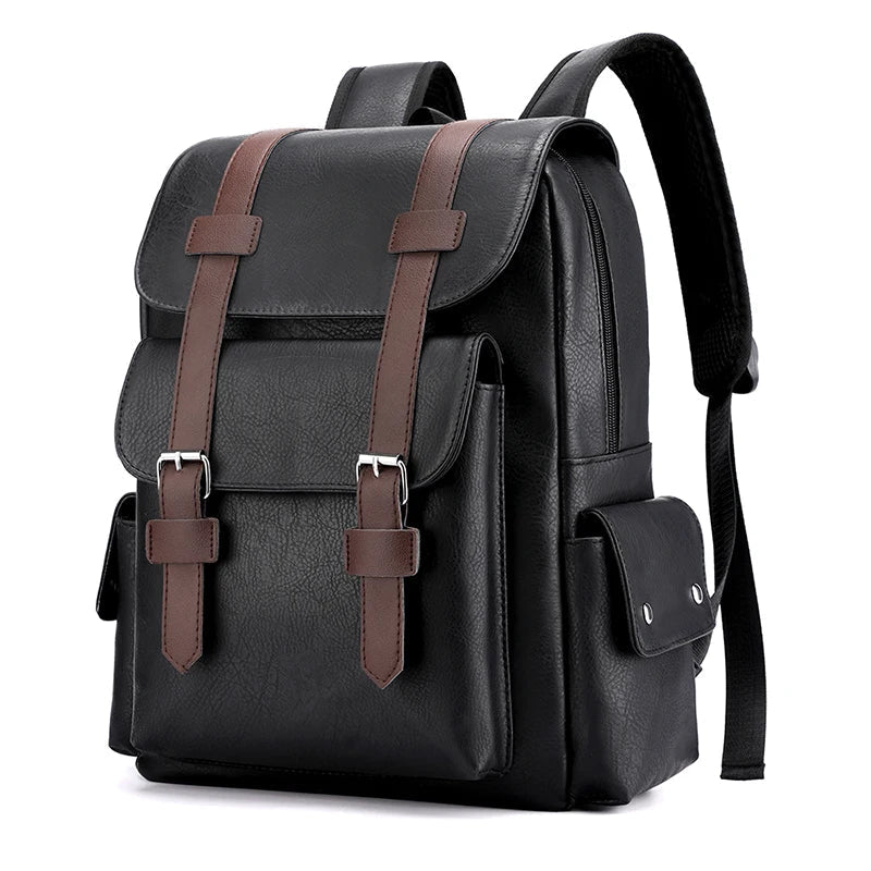 VeroLuxe PU Leather Backpack with Laptop Compartment