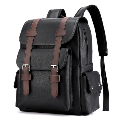 VeroLuxe PU Leather Backpack with Laptop Compartment