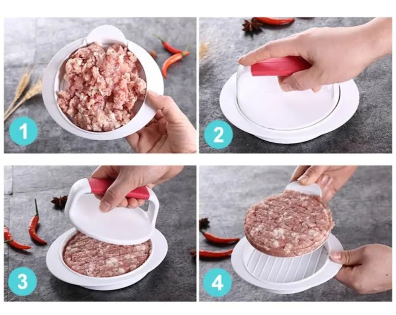 Burger press for uniform patties