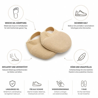 Slim Gel Pads for the Forefoot, Non-Slip (Pair)
