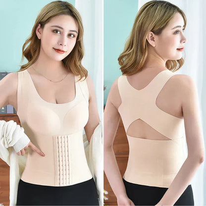 WaistSculpt Push-up Bra with Support Design