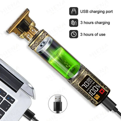 Professional Hair Clipper with Carbon Steel T-Blade