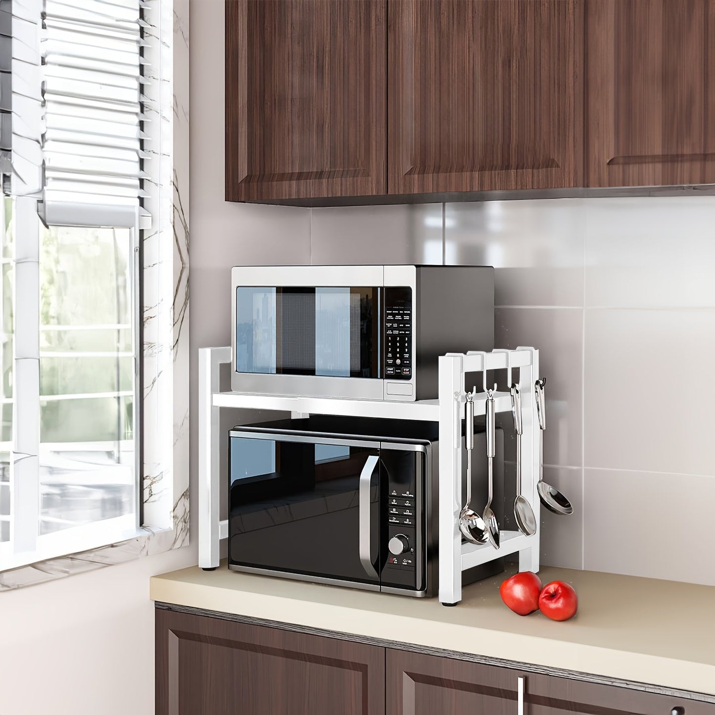 Extendable Microwave Rack 2 Tiers