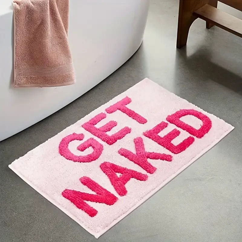 Tufted Designer Rug "Get Naked" Pink 80×50 cm