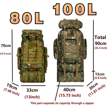 Tactical Backpack 80L with MOLLE System