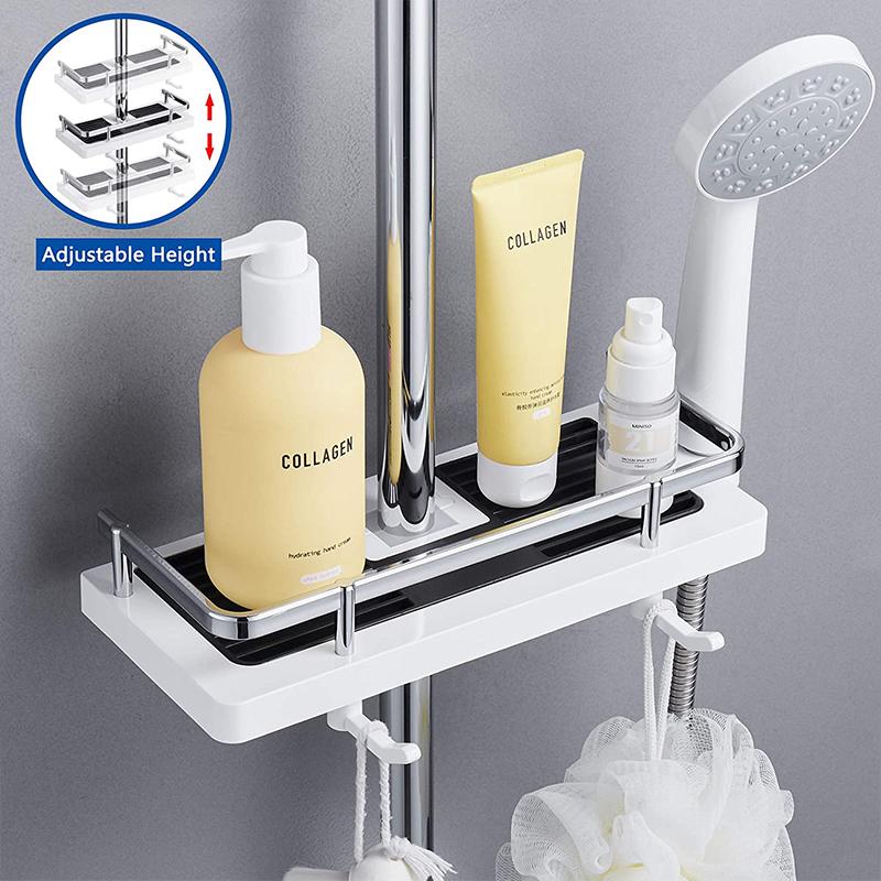 Multifunctional Shower Shelf Without Drilling