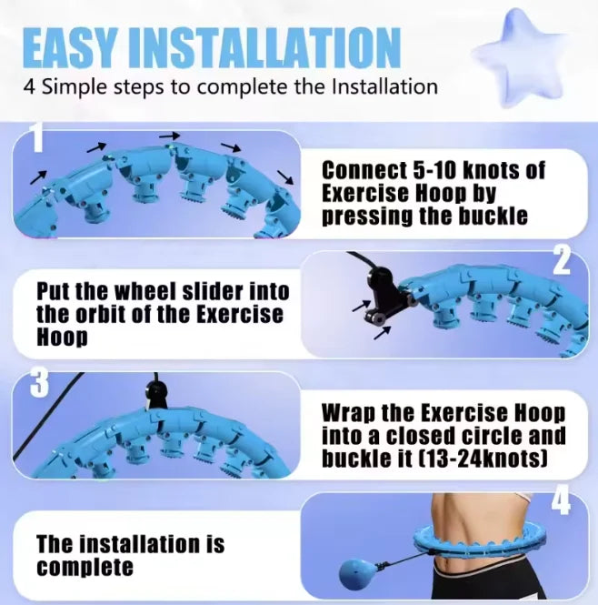 Hula Hoop for Adults – 2-in-1 Exercise Hoop