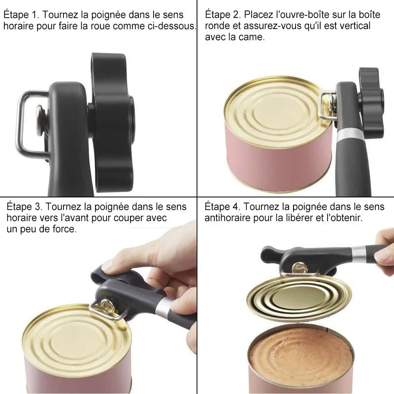 Stainless Steel Can Opener with Comfort Handle