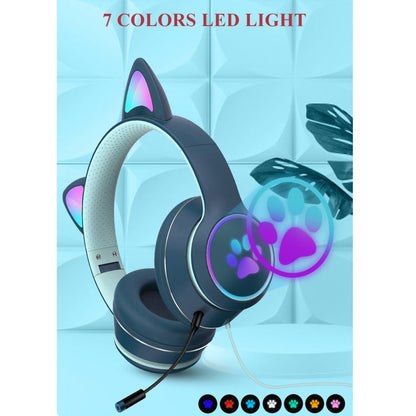 Gaming Headset Cat Ear LED Lighting USB 3.5mm
