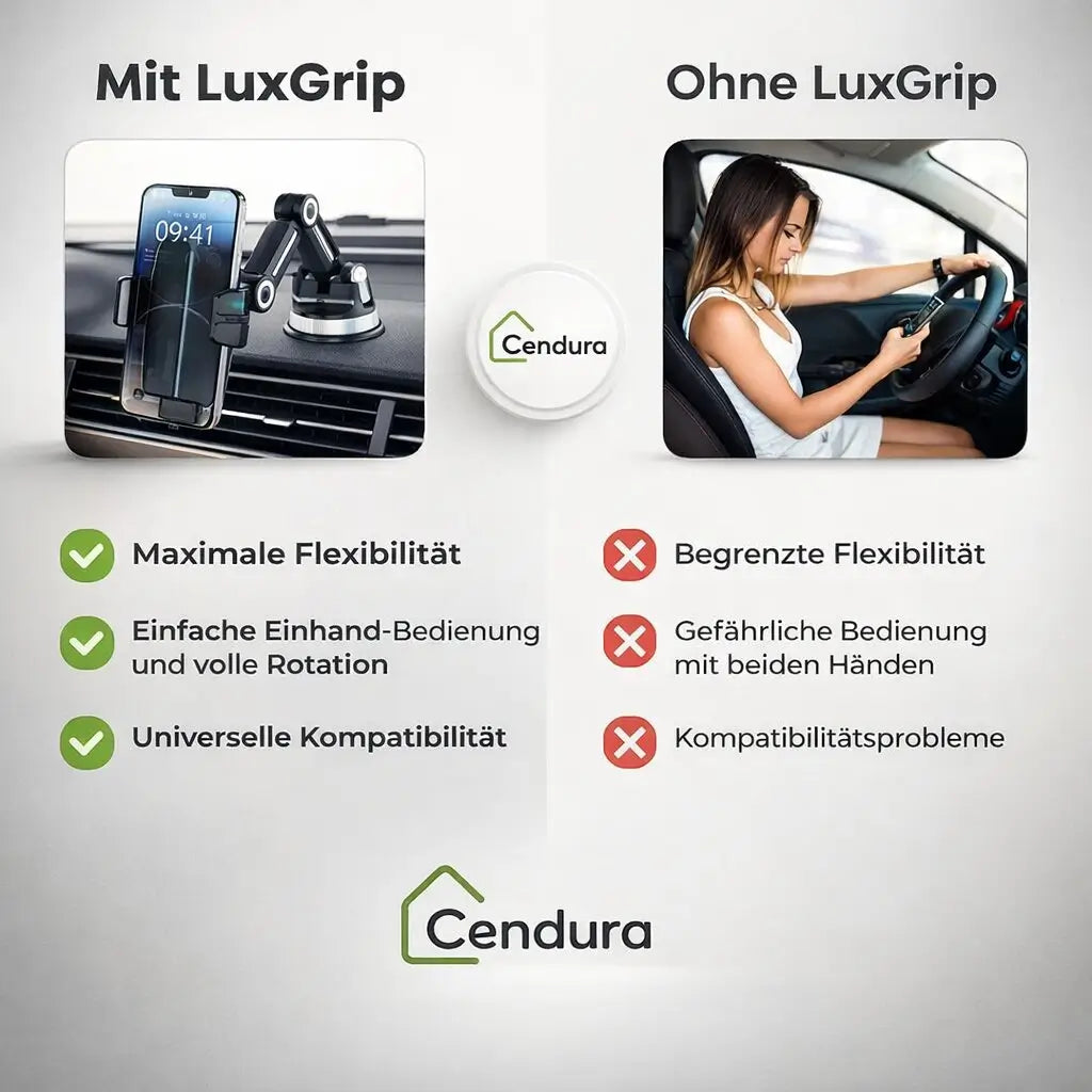 Suction Cup Car Phone Mount with 360° Rotation
