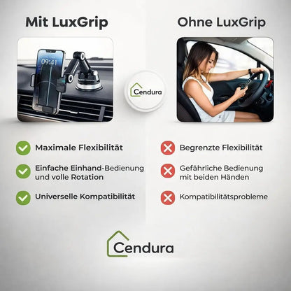 Car Phone Holder with Suction Cup & 360° Rotation