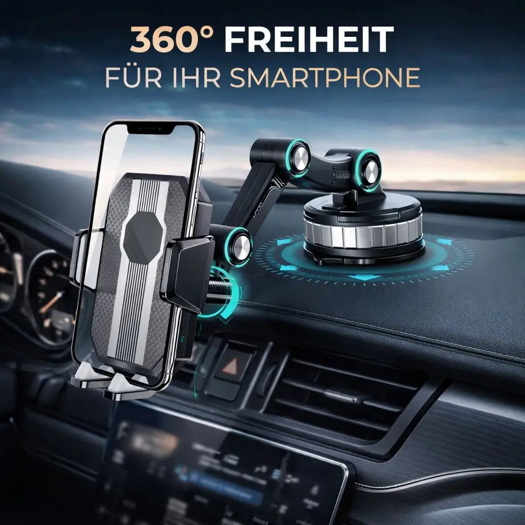 Suction Cup Car Phone Mount with 360° Rotation