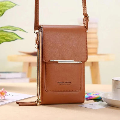 Crossbody Bag with Touchscreen Window