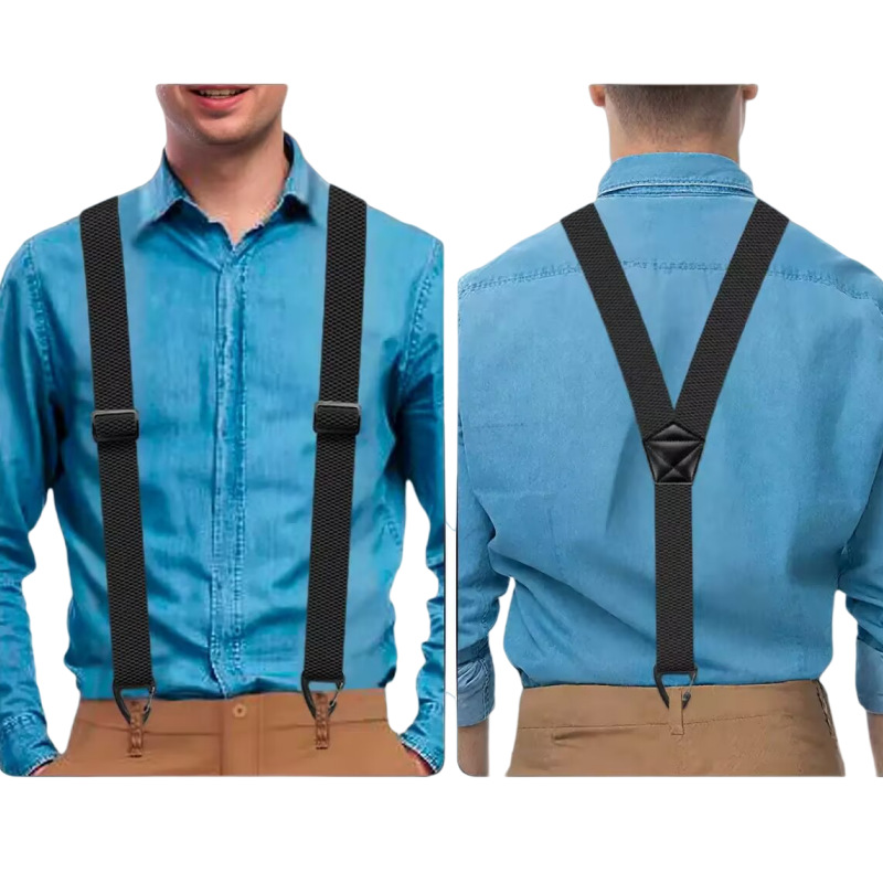 Men's X-Back Braces with Metal Clips
