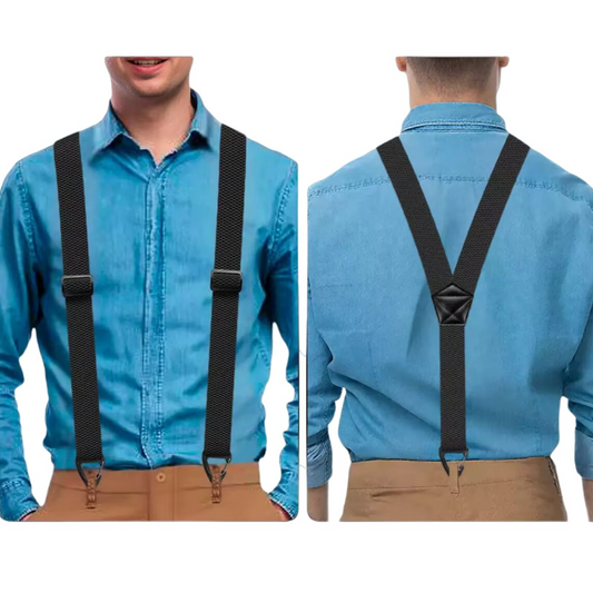 Men's X-Back Braces with Metal Clips