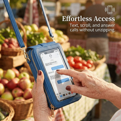 Crossbody Bag with Touchscreen Window