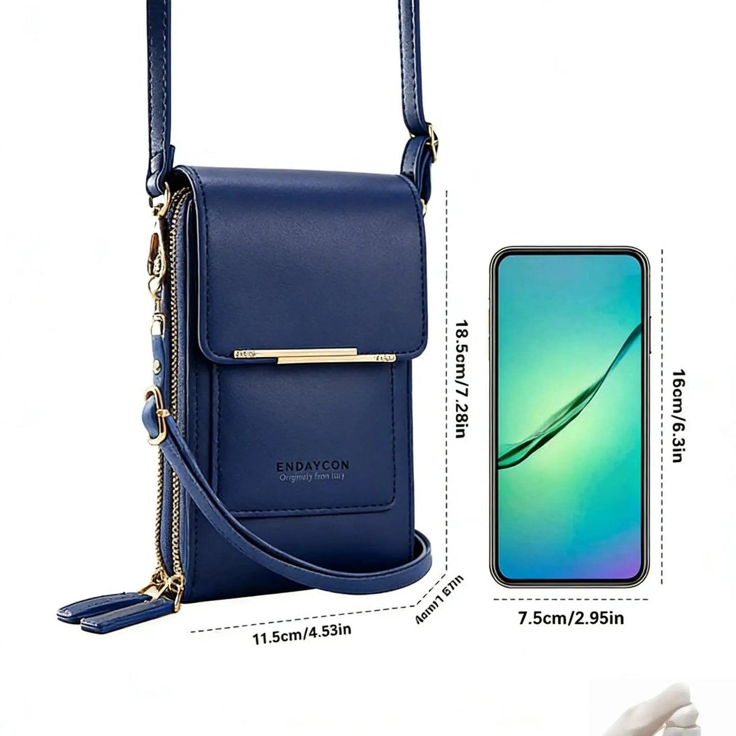 Crossbody Bag with Touchscreen Window