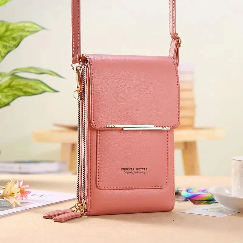 Crossbody Bag with Touchscreen Window