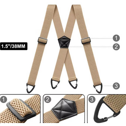 Men's X-Back Braces with Metal Clips