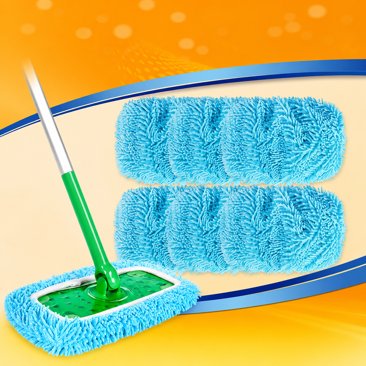 PureTide Reusable Microfibre Flat Mop Pads