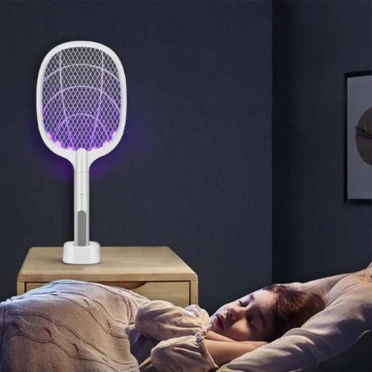 Electric Bug Zapper Racket with UV Light