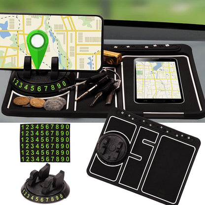 4-in-1 Car Dashboard Phone Holder & Anti-Slip Pad