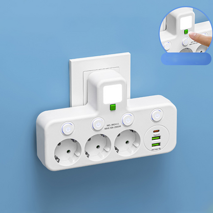 PowerNest Extension Lead with USB Ports & Switches