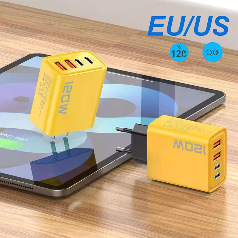 120W 4-Port USB-C Fast Charger