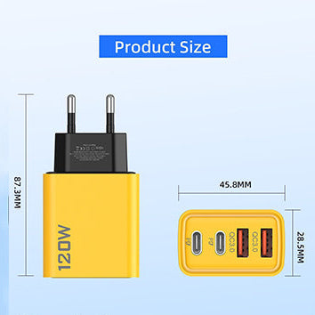 120W 4-Port USB-C Fast Charger