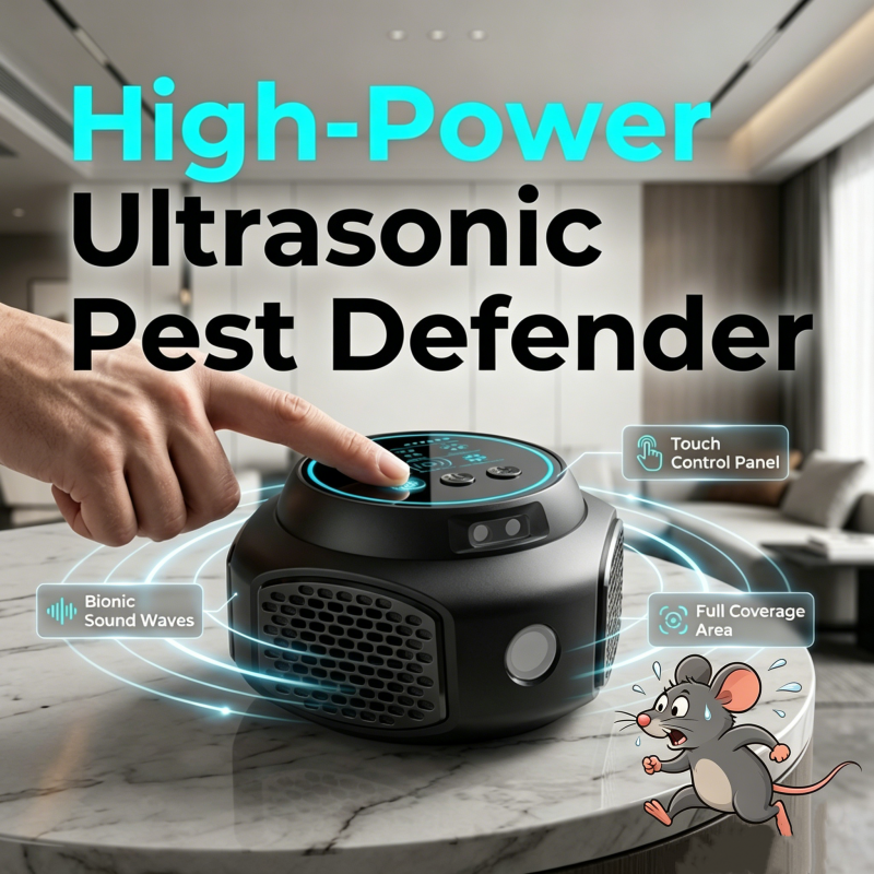 Ultrasonic Pest Repeller with Touch Display